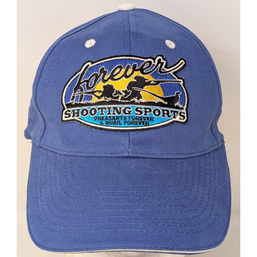 Quail & Pheasants Forever Baseball Cap Hunting Shooting Hat Cap Blue Logo‎ VTG
